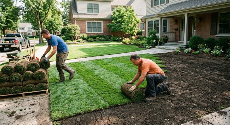 Yard Sod Installation in Rockwall, TX