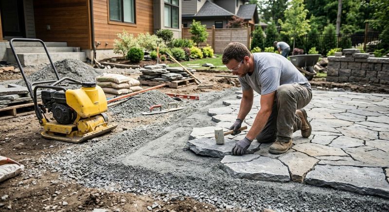 Poolside Hardscaping in Norwalk, CT
