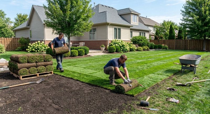 Yard Sod Replacement in Rockwall, TX